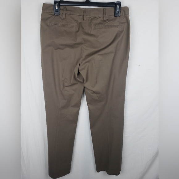 Michael Kors Brown Gramercy Fit Flat Front Khakis Sz 6 - Picture 3 of 9